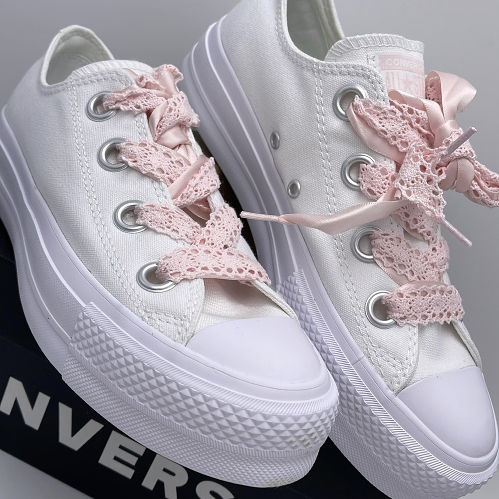Converse WMNS A14830C CTAS LIFT OX
WHITE/WHITE/BLUSH HUSH Platforms Sneakers - Picture 6 of 16